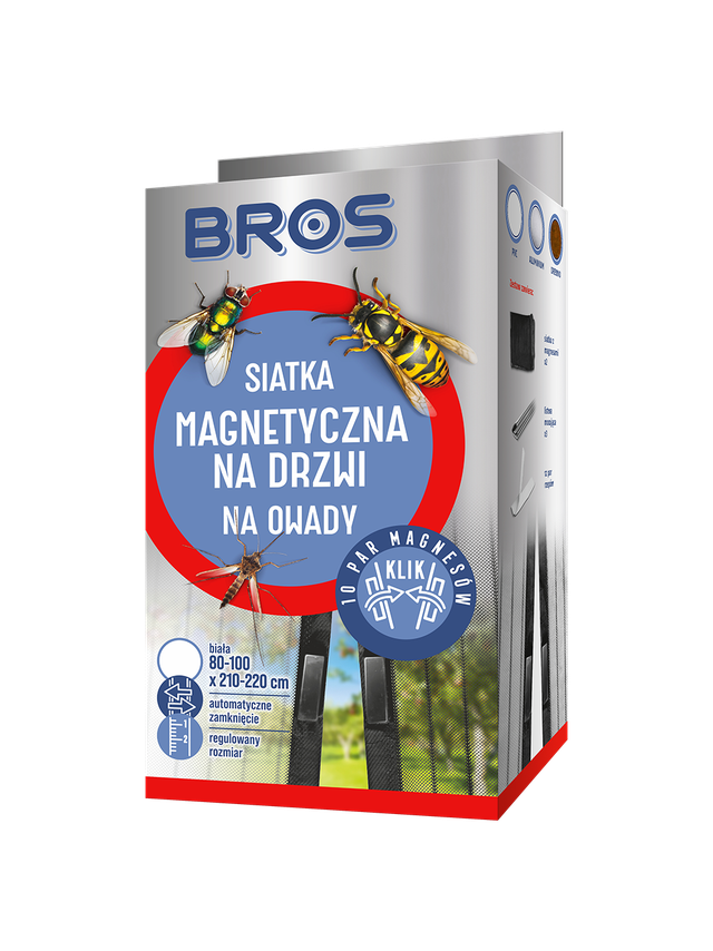 Bros Siatka magnetyczna na drzwi KLIK 100x220 (biała)