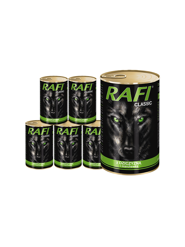 Rafi Classic z Dziczyzną i Marchewką w Sosie 6x1240g