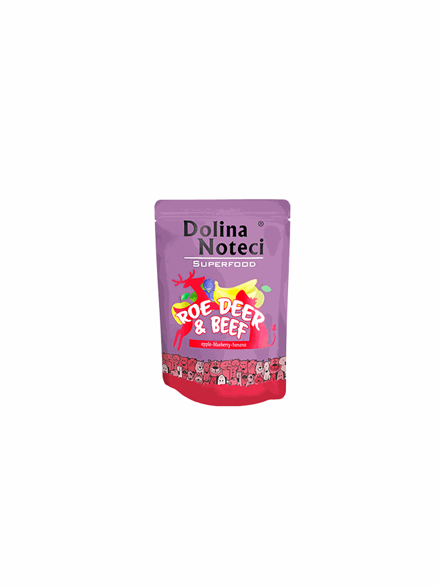 DOLINA NOTECI SUPERFOOD sarna i wołowina 300g-karma mokra dla psa
