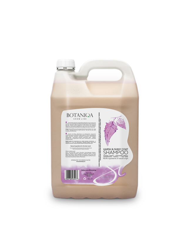 BOTANIQA Harsh & Shiny Coat Shampoo szampon dla psów szorstkowłosych 4L