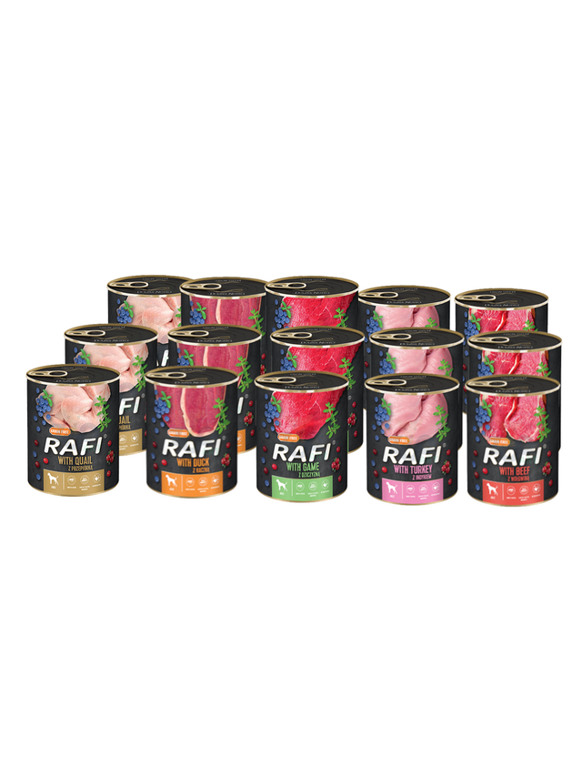 DOLINA NOTECI Rafi dla psa mix smaków 30x800g