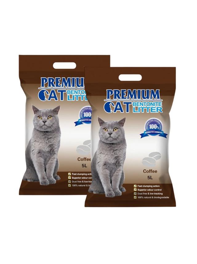 Premium Cat Żwirek Bentonitowy Zbrylający - Kawowy dla kota 2x5L