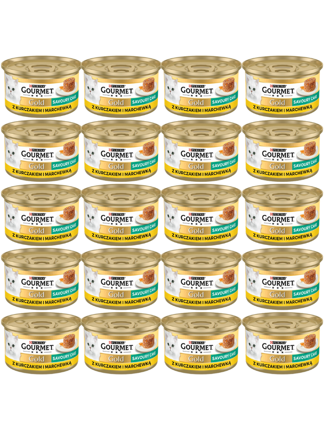 Purina Gourmet Gold Savoury Cake z kurczakiem i marchewką 72x85g