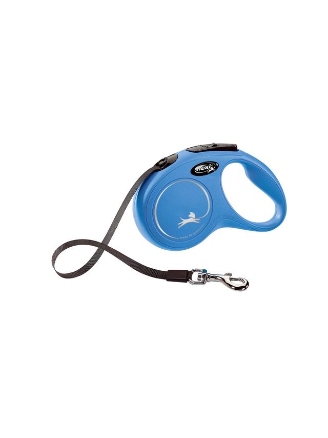 FLEXI Smycz oryginalna New Classic S 5m do 15kg, niebieska - taśma