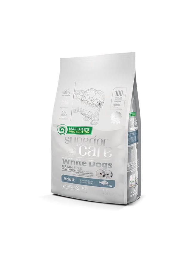 NATURES PROTECTION Superior Care Grain Free White Fish Adult Small Breeds 1,5kg