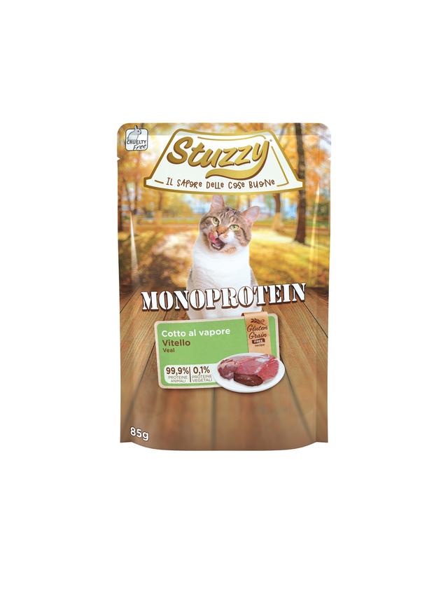 Stuzzy Monoprotein, karma mokra, dla kota, świeża cielęcina, 85 g, saszetka
