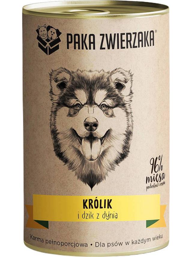 Paka Zwierzaka Królik i dzik z dynią (400g)