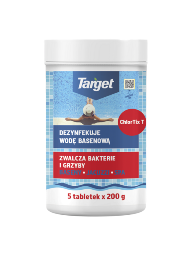 CHLORTIX T - dezyfenkuje wodę basenową 1 KG (5 X 200 GR)