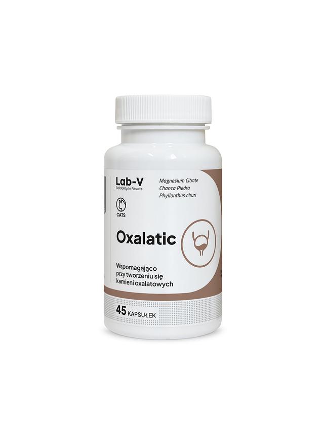 Lab-v Oxalatic – Wsparcie dla kotów przy tworzeniu się kamieni oksalatowych 45 kapsułek
