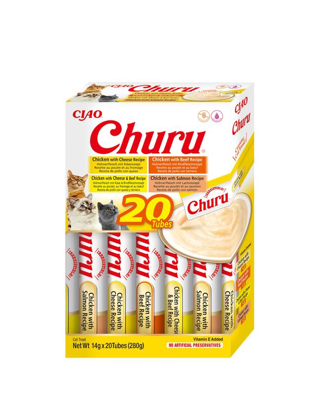 INABA  Churu dla kota - mix z kurczakiem i wołowiną 20x14g