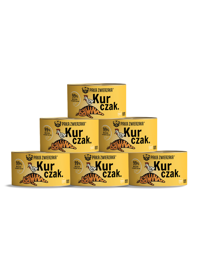 Paka Zwierzaka- karma mokra kurczak 6x200g