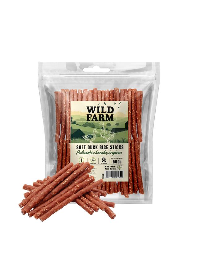 WILD FARM paluszki z kaczką i ryżem 500g przysmak dla psa