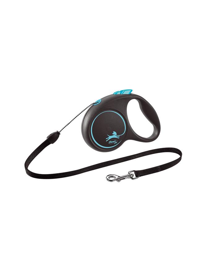FLEXI Smycz oryginalna Black Design niebieska S - 5m do 12kg - linka