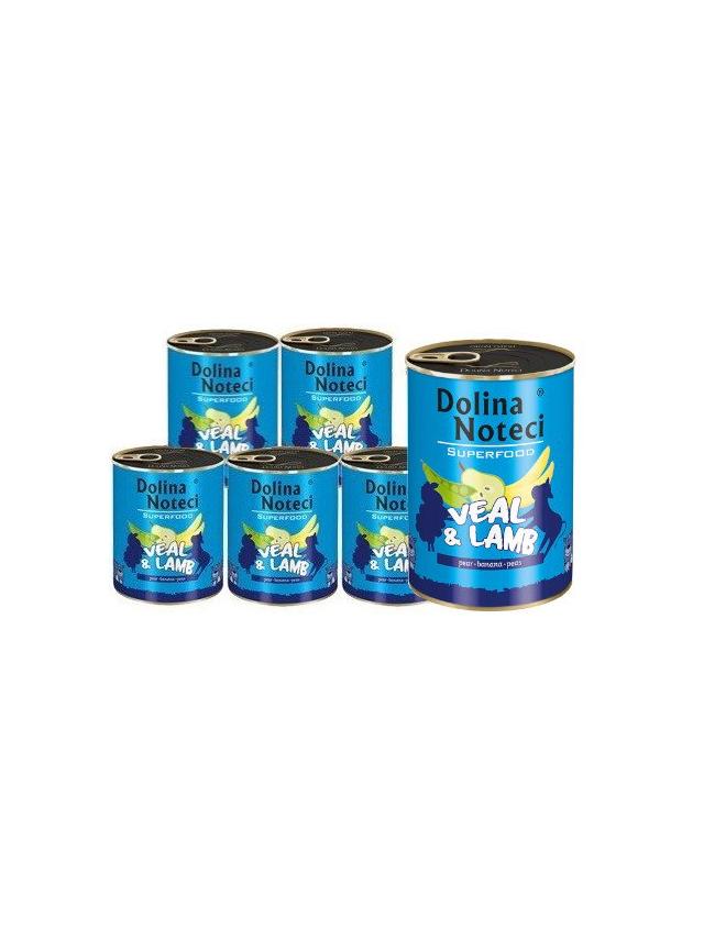 DOLINA NOTECI PREMIUM SUPERFOOD cielęcina i jagnięcina 6x400g