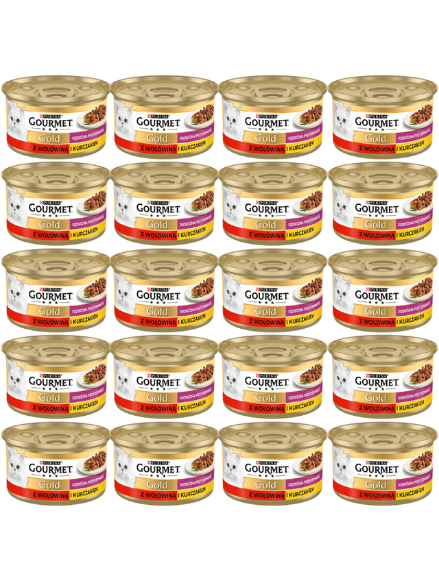 Purina Gourmet Gold z wołowiną i kurczakiem w sosie 72x85g