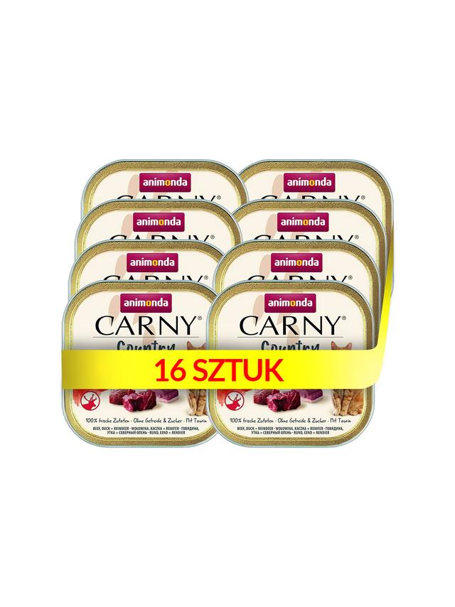 ANIMONDA Carny Country Adult Wołowina, Kaczka i Renifer 16x100g