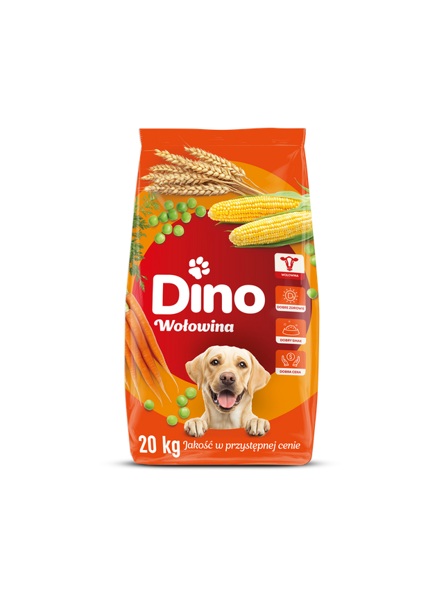 DINO Sucha Karma z Wołowiną dla Psów 20kg