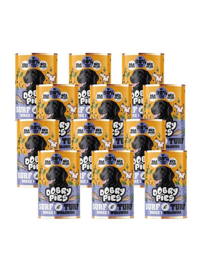 Dobry Pies Dorsz i wołowina 12x400g