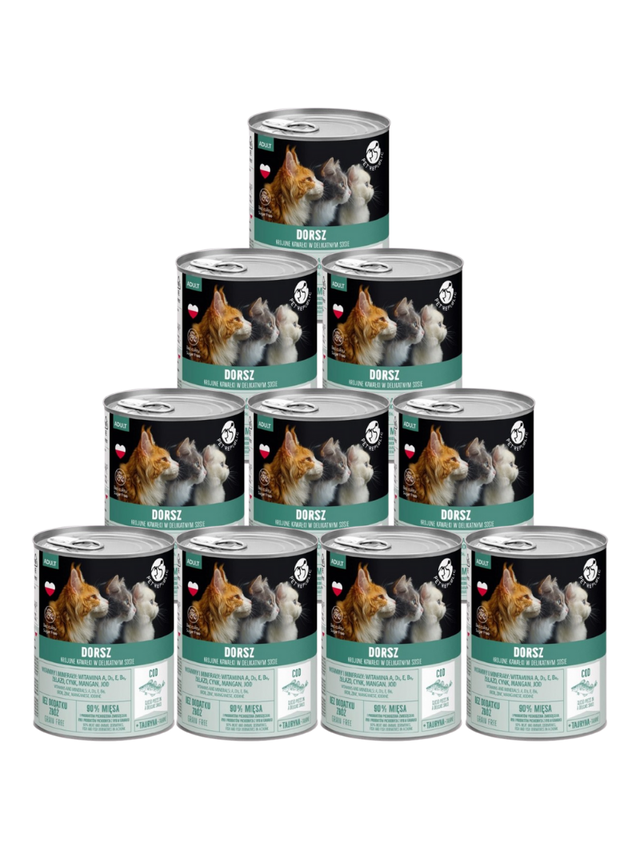 PetRepublic kawałki w sosie z dorszem 10x400g dla kota