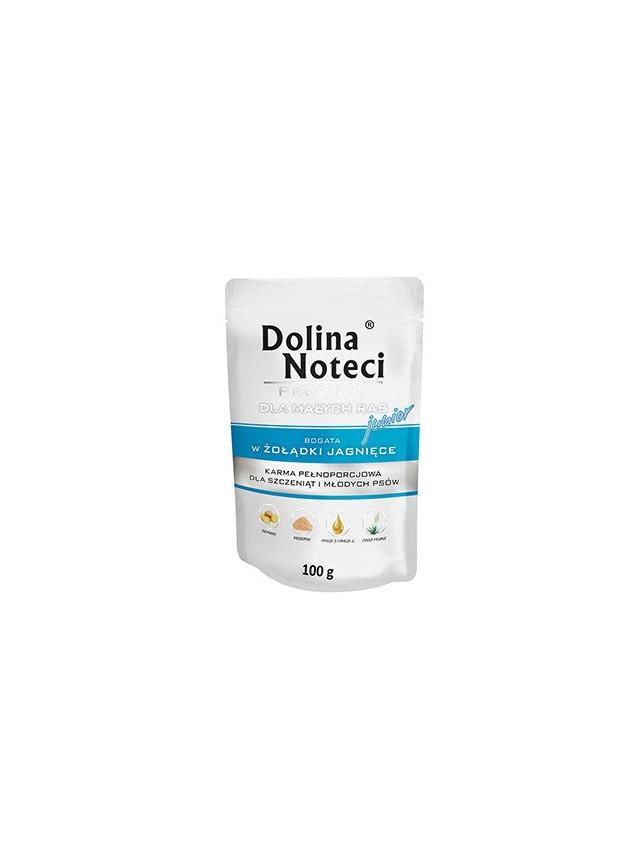 Dolina Noteci PREMIUM dla psów małych ras JUNIOR bogata w żołądki jagnięce saszetka 100g