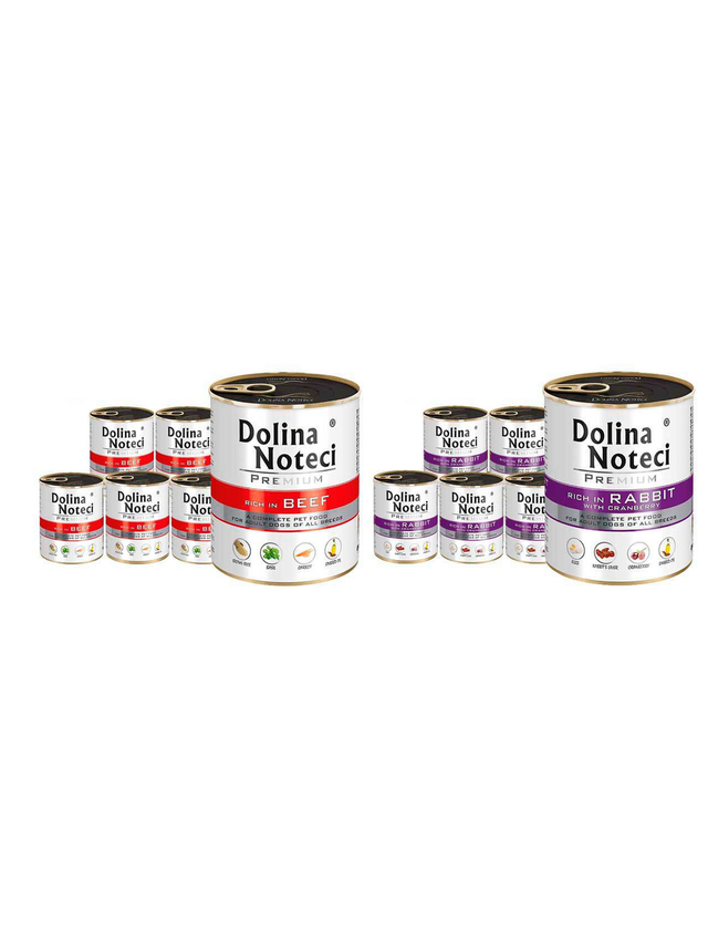 Dolina Noteci PREMIUM bogata w wołowinę i królika z żurawiną 24x800g
