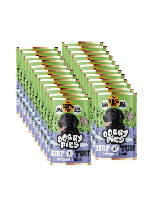 Dobry Pies Pstrąg i dzik 24x400g