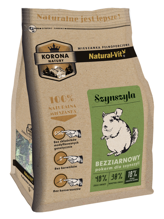 KORONA NATURY Natural-Vit pokarm dla szynszyli 750g
