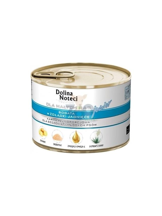 Dolina Noteci PREMIUM dla psów małych ras JUNIOR bogata w żołądki jagnięce 185 g