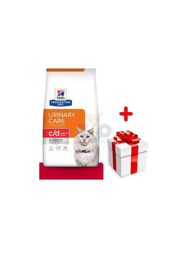 HILL'S PD Prescription Diet Feline c/d Kurczak Urinary Stress 3kg + niespodzianka dla kota GRATIS!