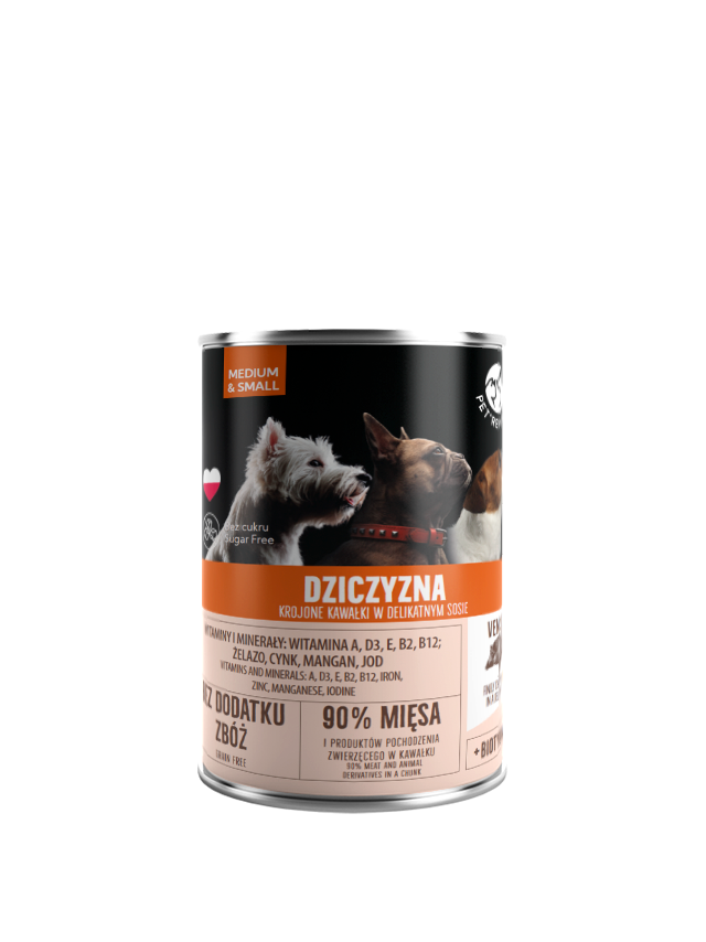 PetRepublic kawałki w sosie z dziczyzną 400g dla psa