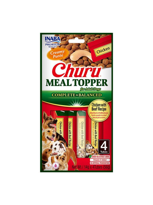 INABA  Dog Meal Topper Chicken With Beef Recipe 4x14 (56g)