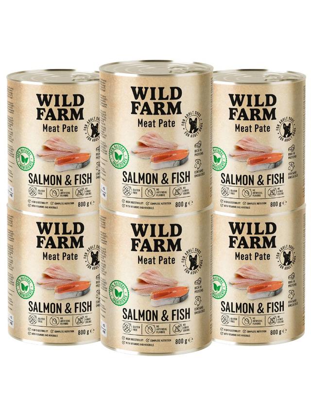 WILD FARM Pate Salmon & Fish 6x800g bezglutenowa karma dla psa