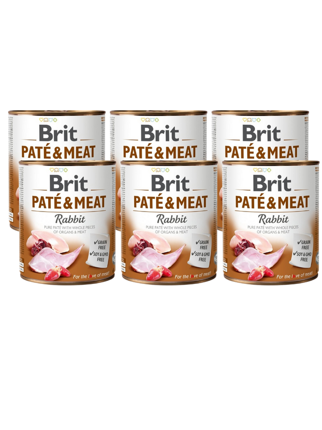 BRIT PATE & MEAT RABBIT 6x800g