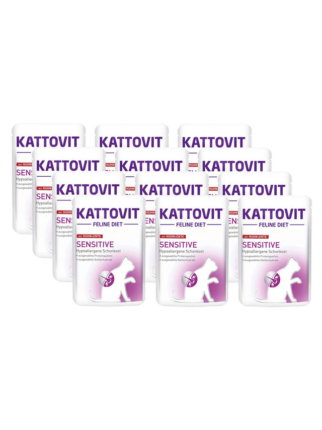 Kattovit Sensitive kurczak+kaczka 12x85g saszetka