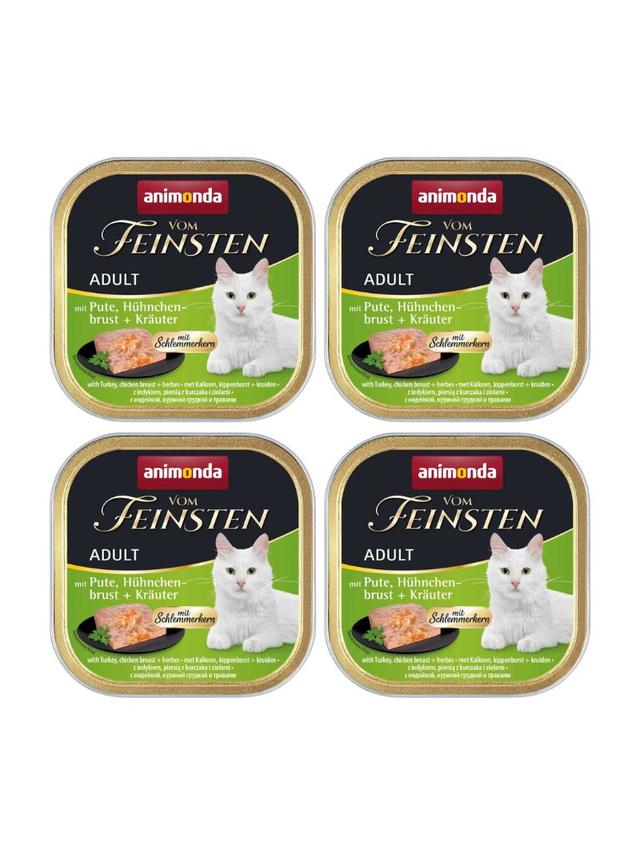 ANIMONDA Cat Vom Feinsten adult Adult z nadzieniem: Indyk, pierś z kurczaka i zioła 6x100g