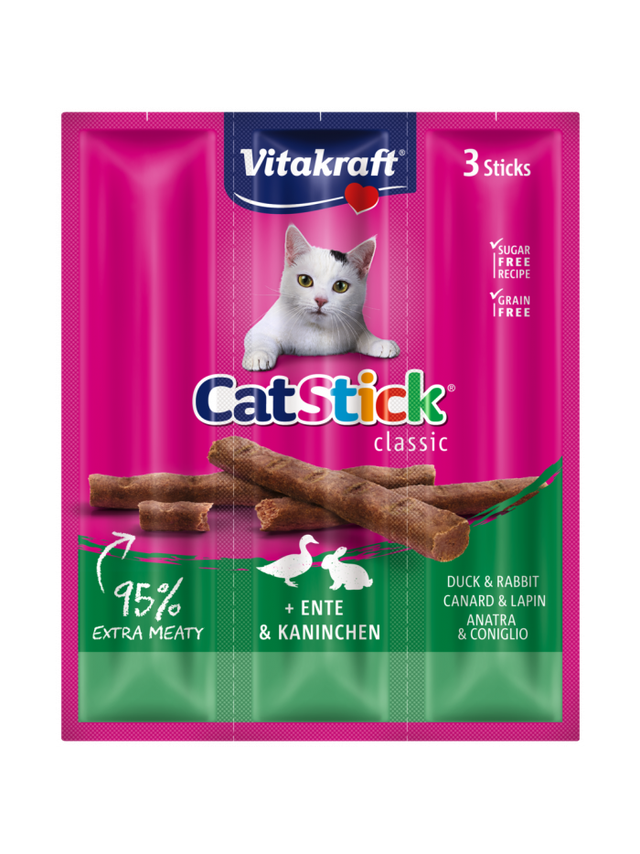 Vitakraft Kabanosy Cat Stick Mini królik z kaczką dla kota 18g