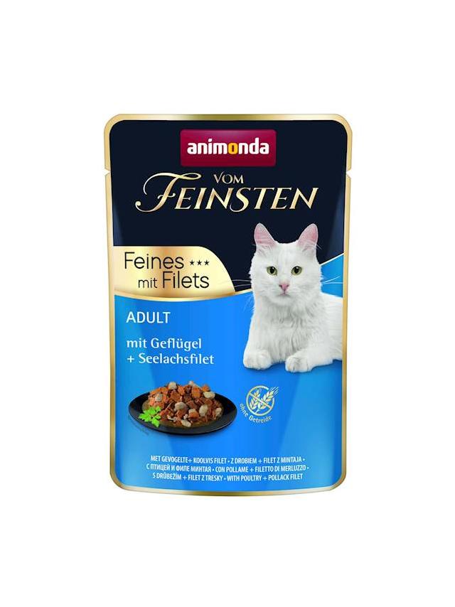 ANIMONDA Cat Vom Feinsten Adult  Drób + filet z mintaja saszetka 85g