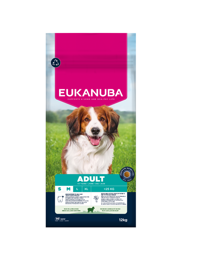 EUKANUBA Adult Small&Medium Breed Rich In Lamb & Rice 12kg