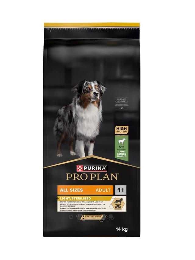 PRO PLAN Light Sterilised All Sizes Adult Karma dla psów bogata w jagnięcinę 14kg