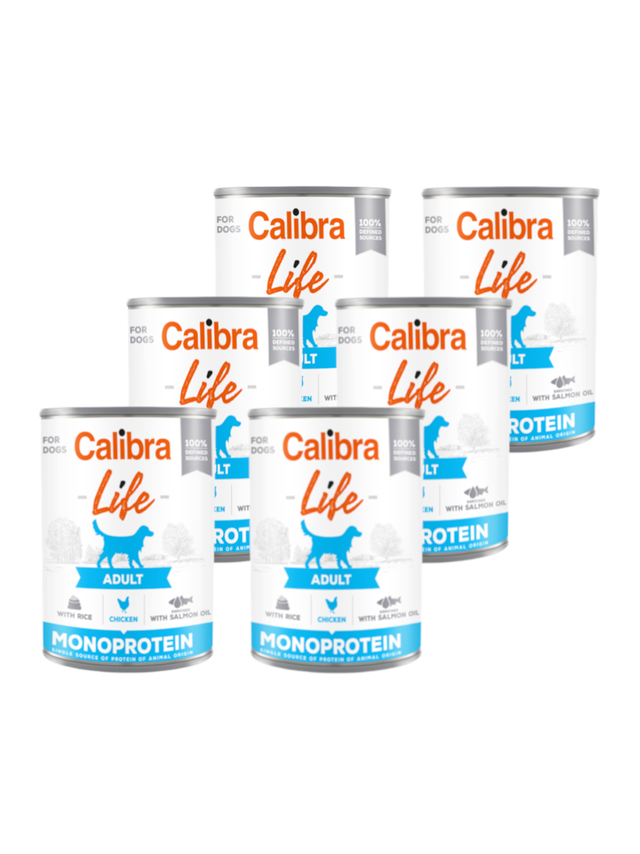CALIBRA Dog Life Adult Chicken with rice 6x400g