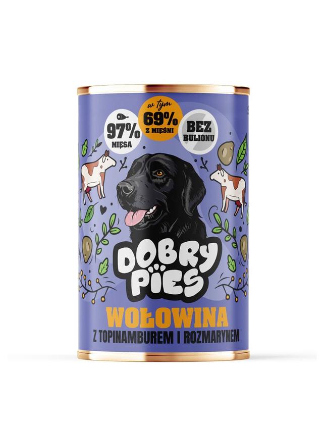 Dobry Pies Wołowina z topinamburem i rozmarynem 400g