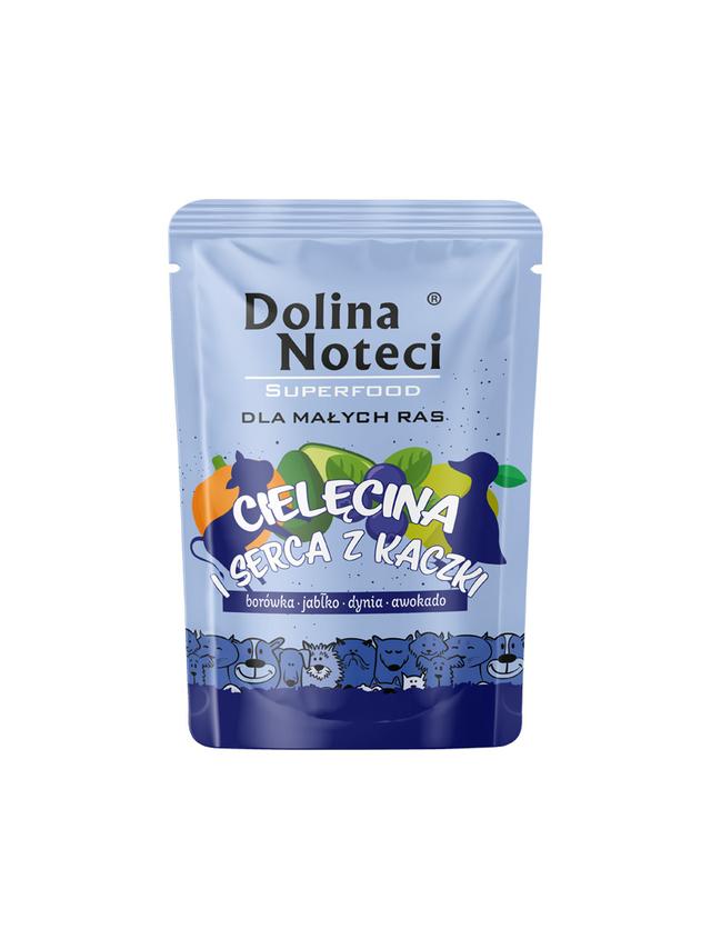 Dolina Noteci Superfood Karma mokra dla psów małych ras cielęcina i serca z kaczki 100 g