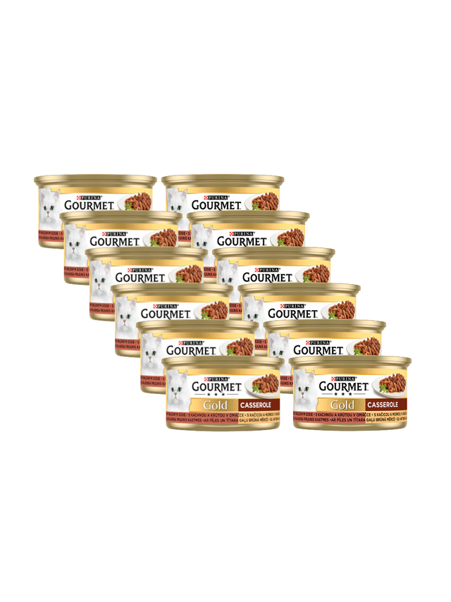 Purina Gourmet Gold kaczka/indyk w sosie 12x85g