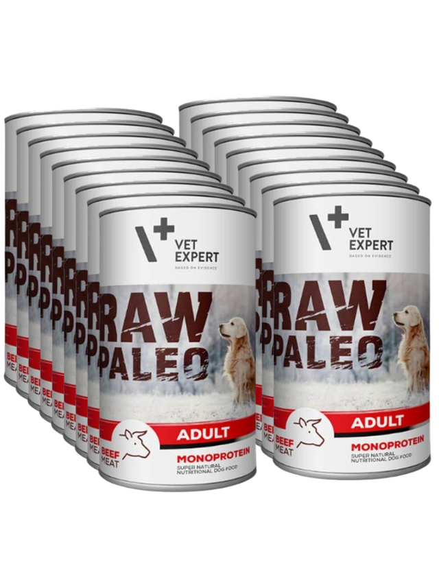 Vetexpert Raw Paleo Adult Beef 18x400g - wołowina puszka