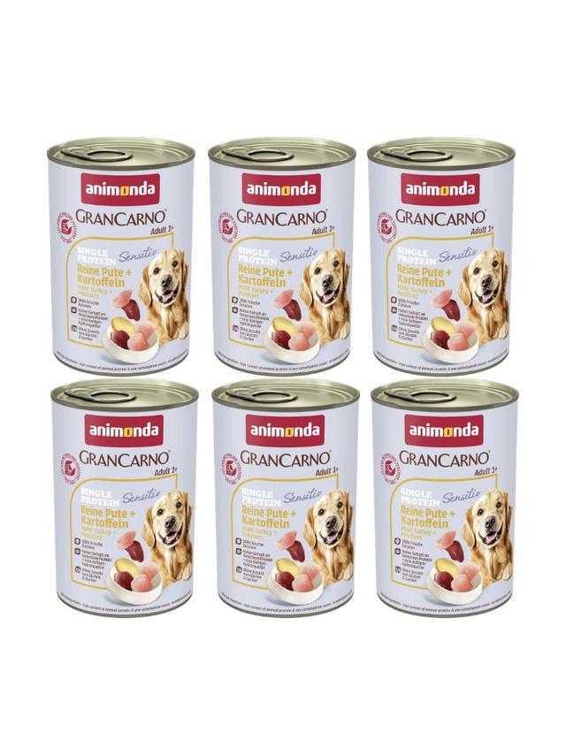 ANIMONDA GranCarno Sensitiv  Adult Dog smak: Indyk + ziemniaki 6x400g