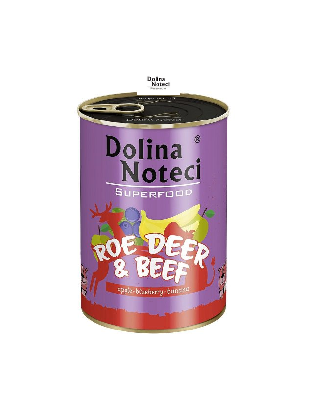 DOLINA NOTECI PREMIUM SUPERFOOD sarna i wołowina 400g
