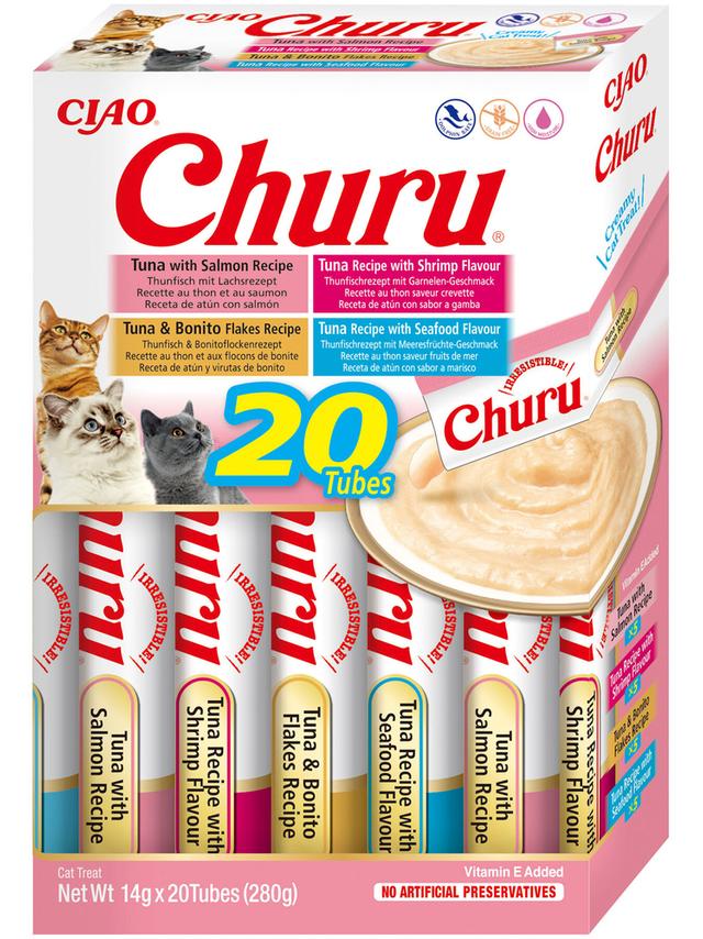 INABA  Churu dla kota - mix z Owocami Morza 20x14g
