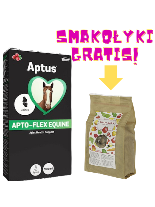 ORIONPHARMA Apto-Flex EQ 1000ml + KERBL Delizia Smakołyki jabłko 1kg  GRATIS!!!