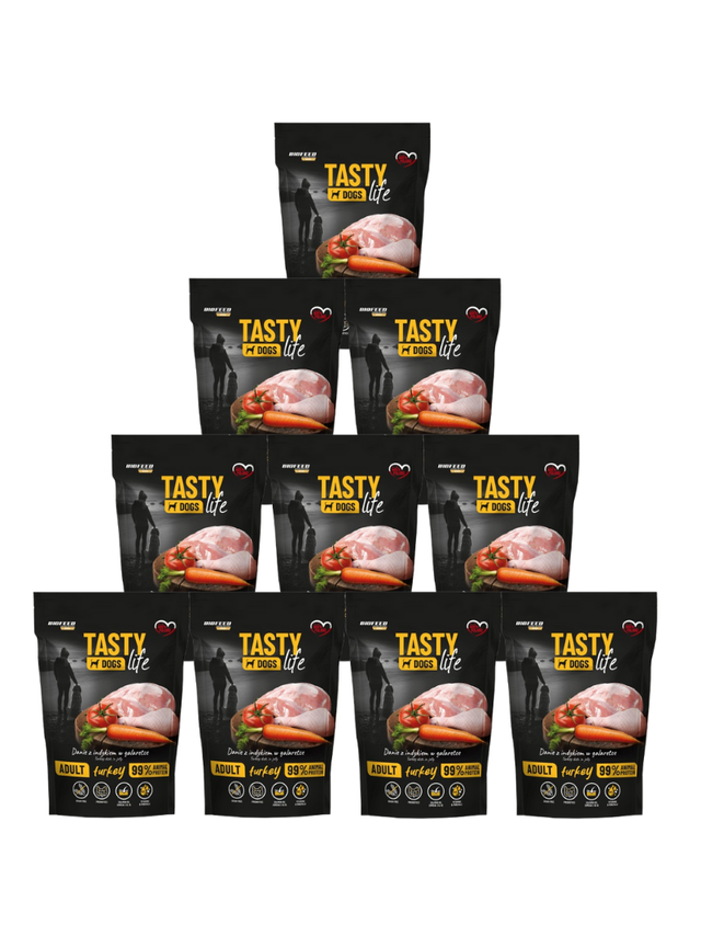 Tasty Dogs Life Danie z indykiem w galaretce 10x500g