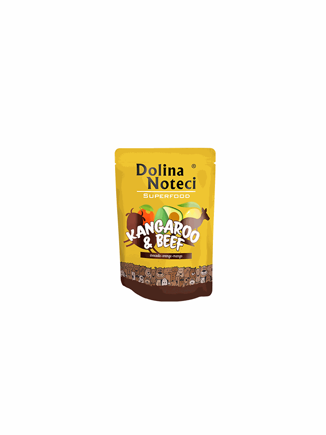 DOLINA NOTECI SUPERFOOD kangur i wołowina 300g-karma mokra dla psa